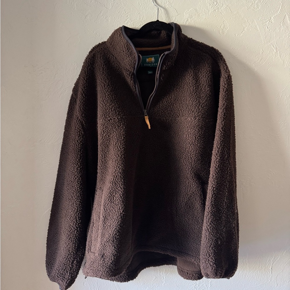 Men's Brown Sherpa Sweater